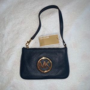 Michael Khors, navy blue clutch
